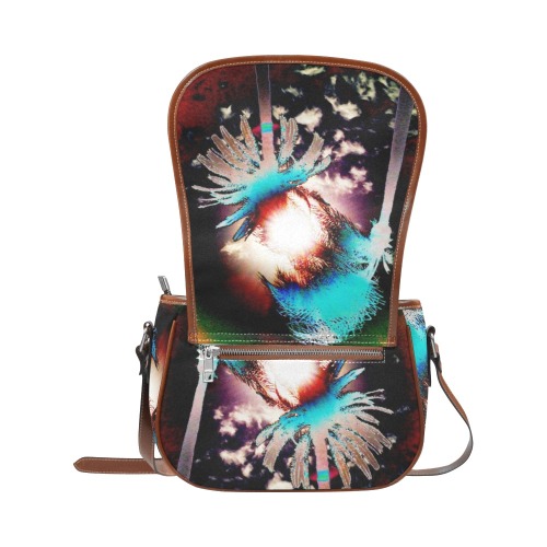 Sunset In Your Palms Saddle Bag/Small (Model 1649) Full Customization