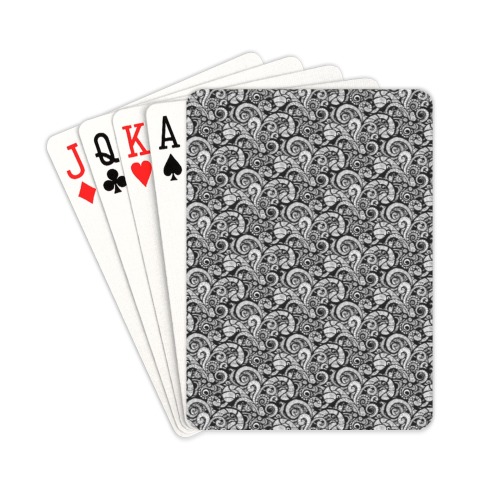 Let Your Spirit Wander in Black Playing Cards 2.5"x3.5"