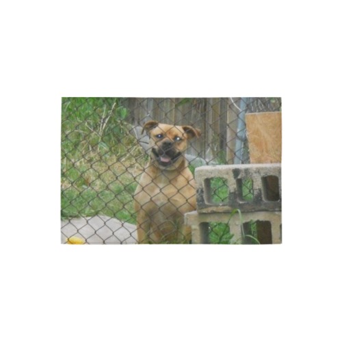 A Smiling Dog Azalea Doormat 24" x 16" (Sponge Material)