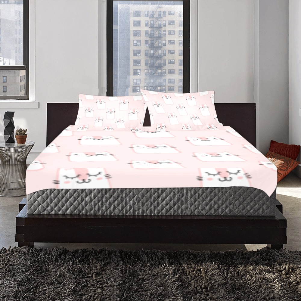 cats 3-Piece Bedding Set