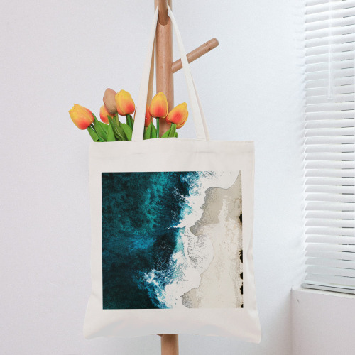 Ocean And Beach Cotton Tote Bag (One-Sided Printing)