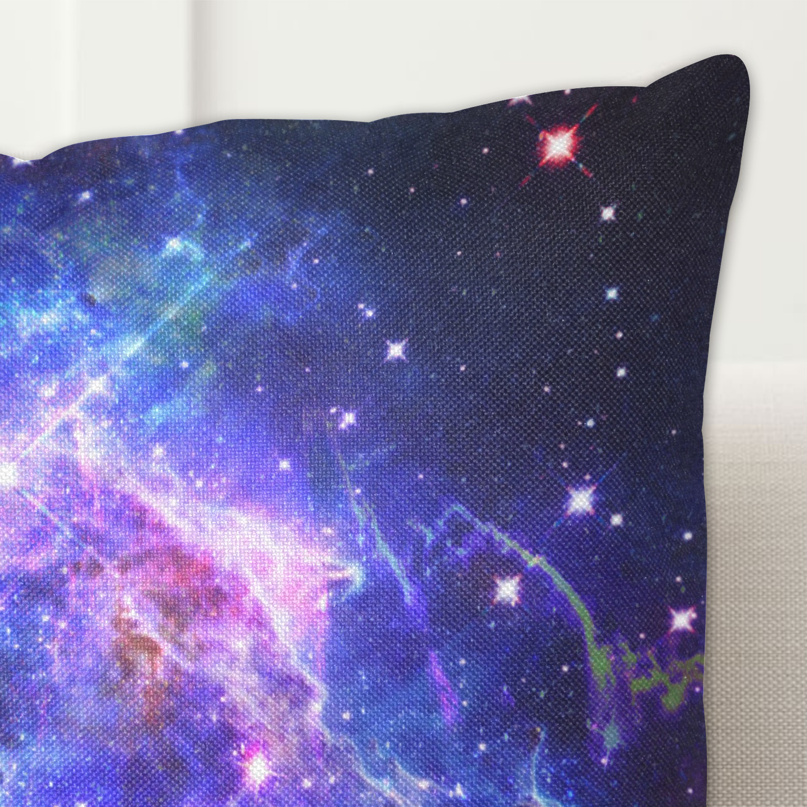 Mystical fantasy deep galaxy space - Interstellar cosmic dust Linen Zippered Pillowcase 18"x18"(One Side&Pack of 2)