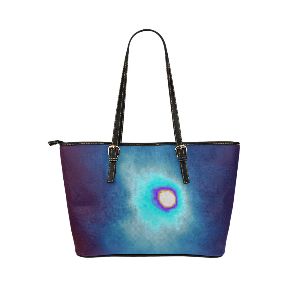 Dimensional Eclipse In The Multiverse 496222 Leather Tote Bag/Small (Model 1651)
