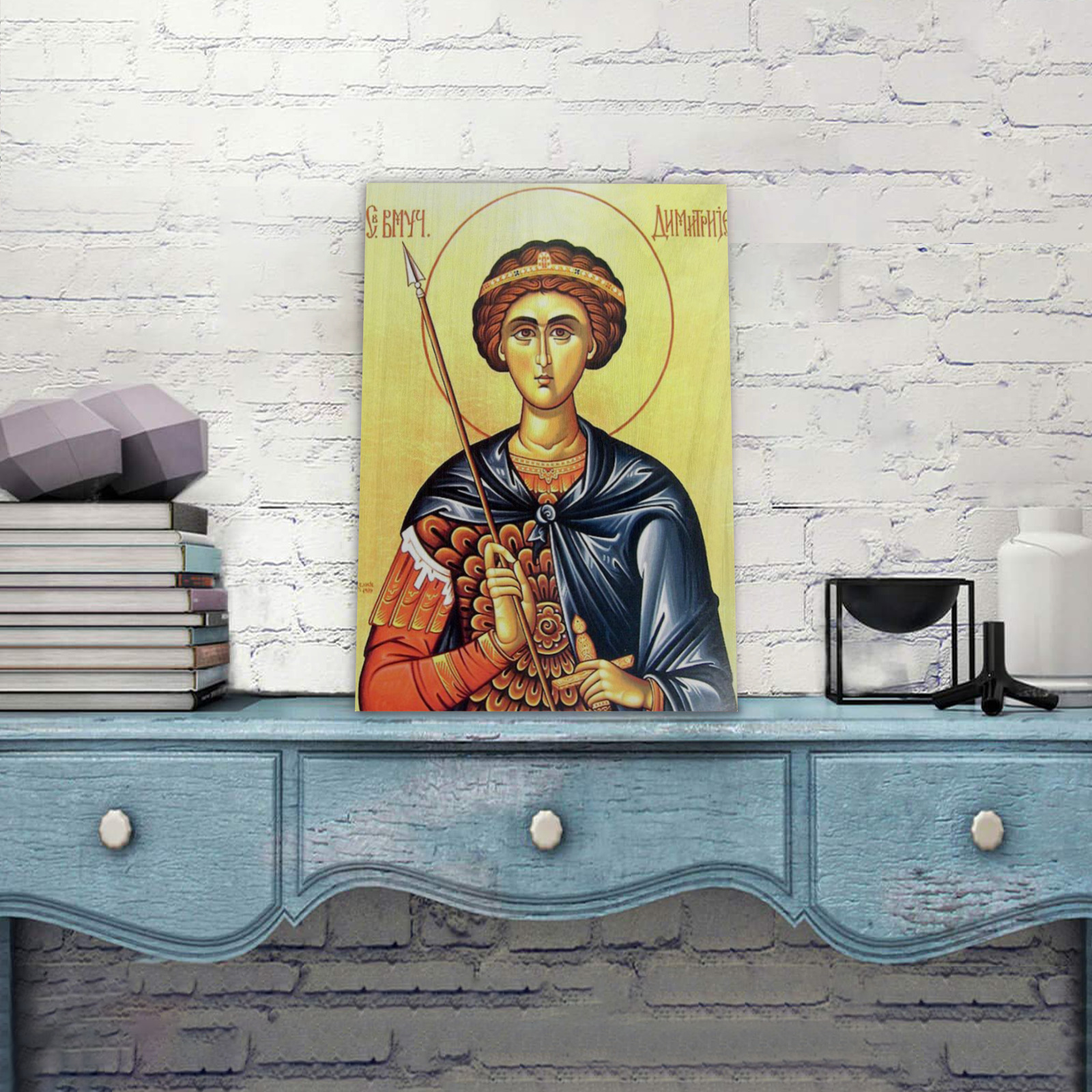 Saint Dimitrije (Sveti Dimitrije) Wood Print 8"x12"