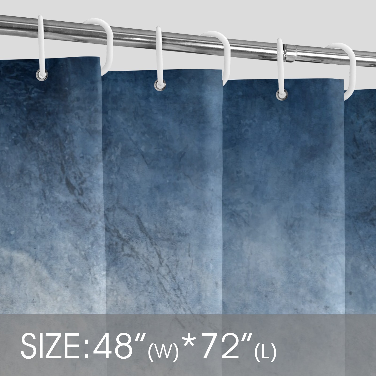 tie dye blue Shower Curtain 48"x72"