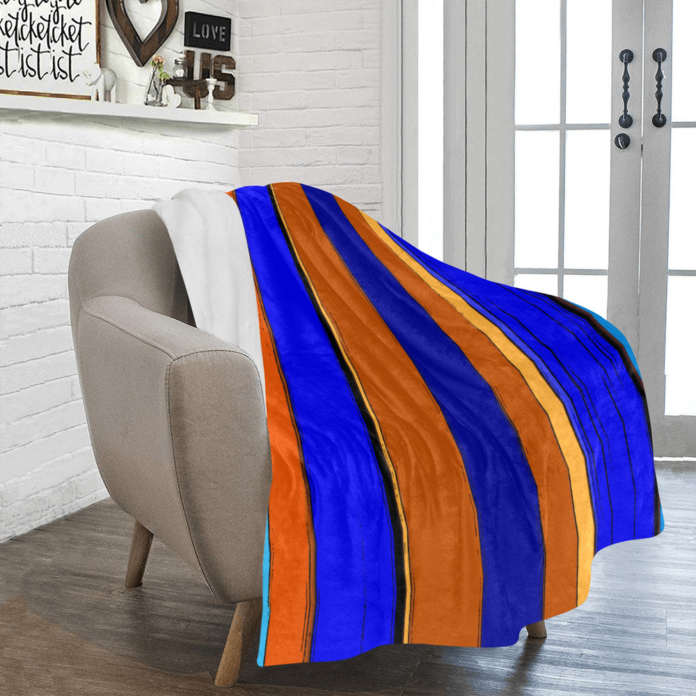 Abstract Blue And Orange 930 Ultra-Soft Micro Fleece Blanket 50"x60"
