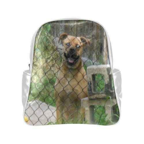 A Smiling Dog Multi-Pockets Backpack (Model 1636)