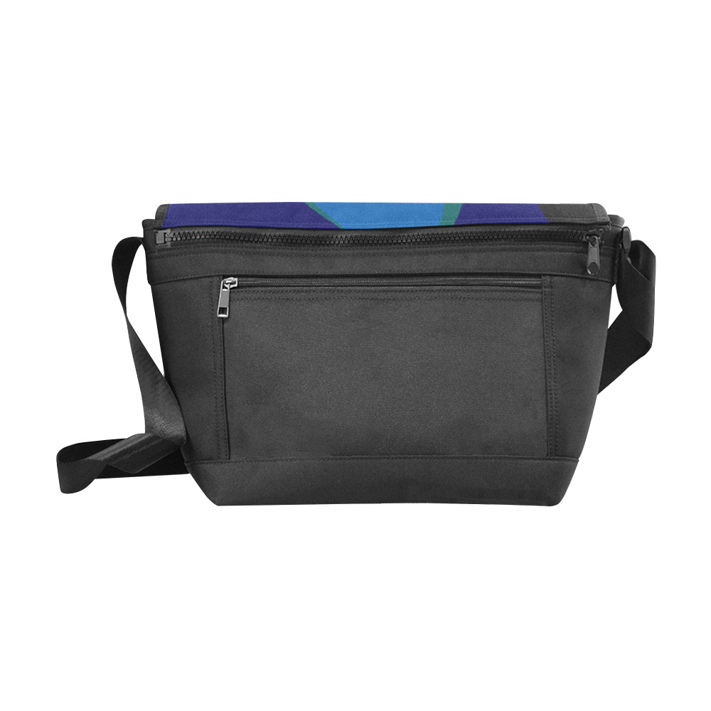 Dimensional Blue Abstract 915 New Messenger Bag (Model 1667)