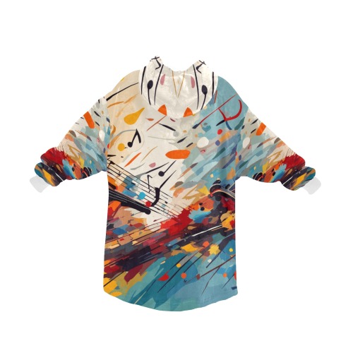Classical music beautiful colorful abstract art Blanket Hoodie for Women