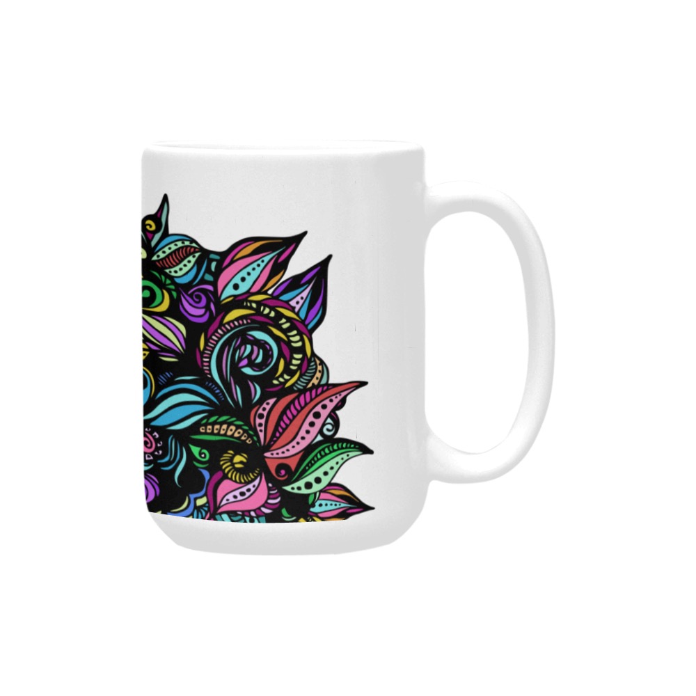 Whimsical Blooms Custom Ceramic Mug (15OZ)