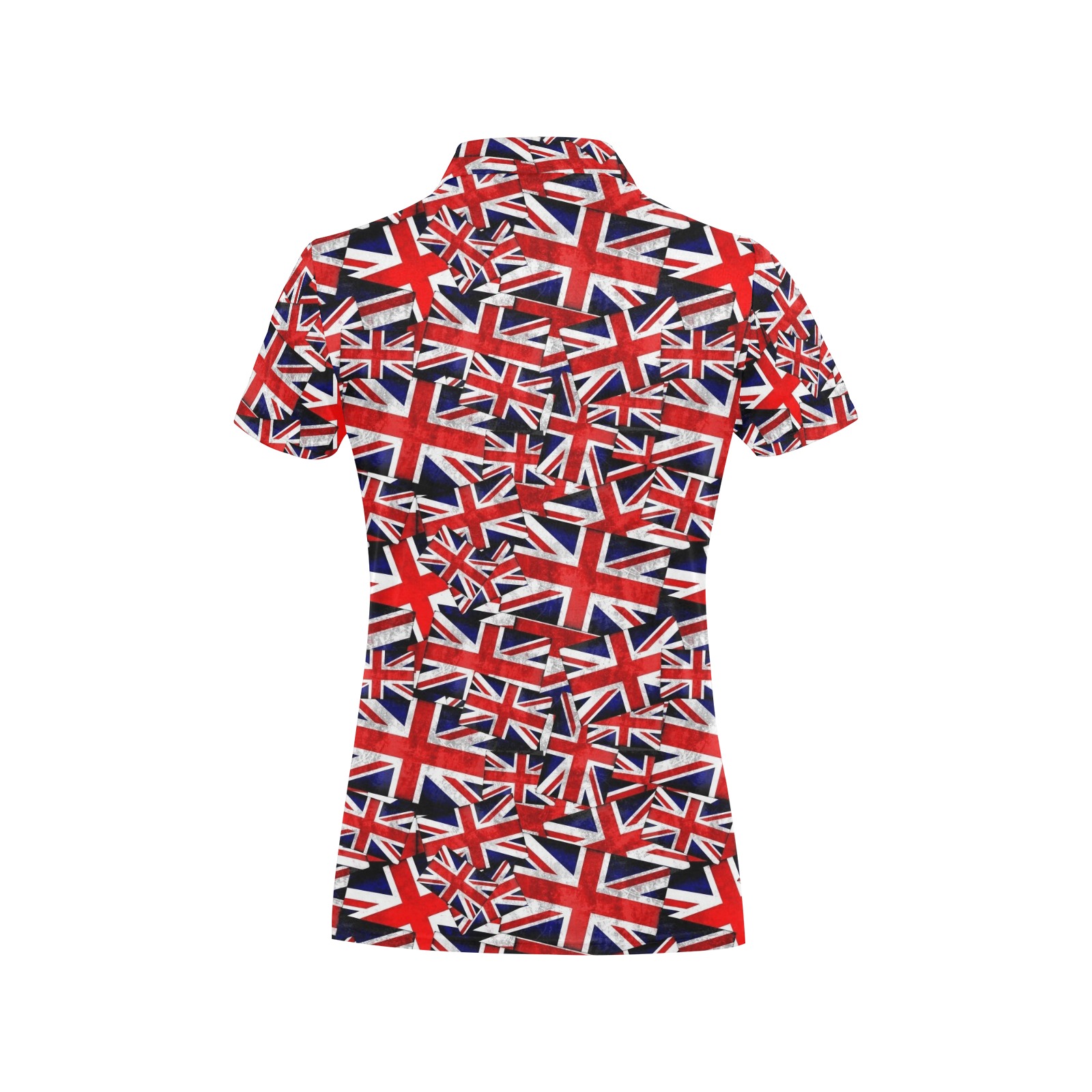 Union Jack British Flag Women's All Over Print Polo Shirt (Model T55)