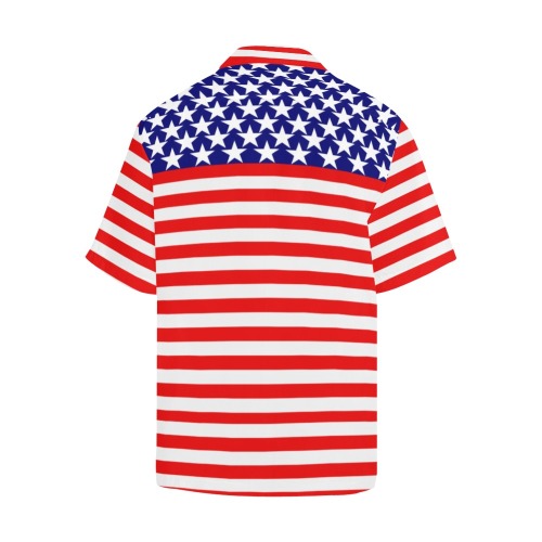 USA Stars and Stripes Hawaiian Shirt (Model T58)