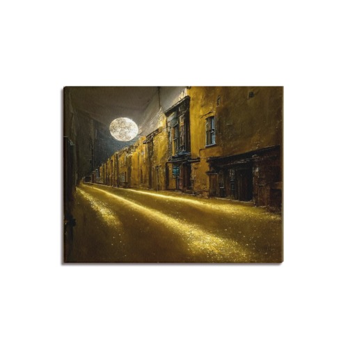 gold street Frame Canvas Print 20"x16"