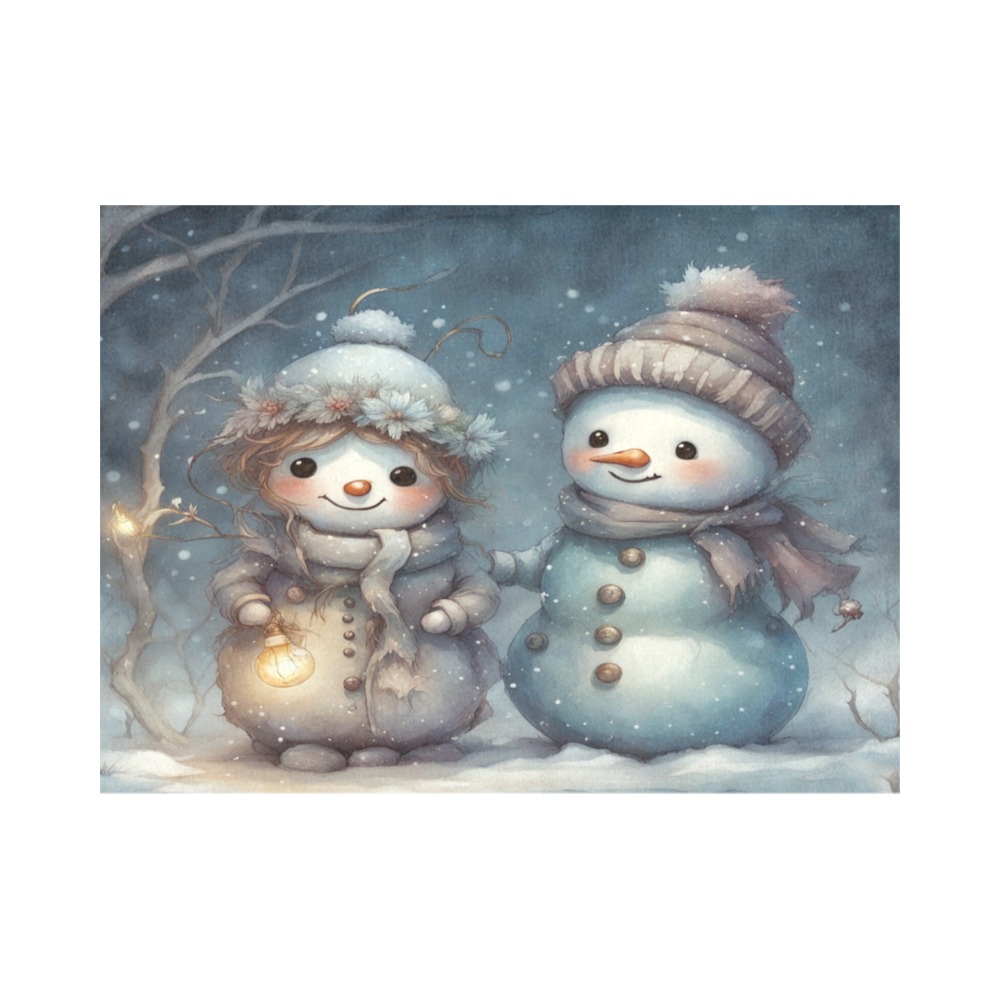 Snowman Couple Placemat 14’’ x 19’’ (Set of 2)