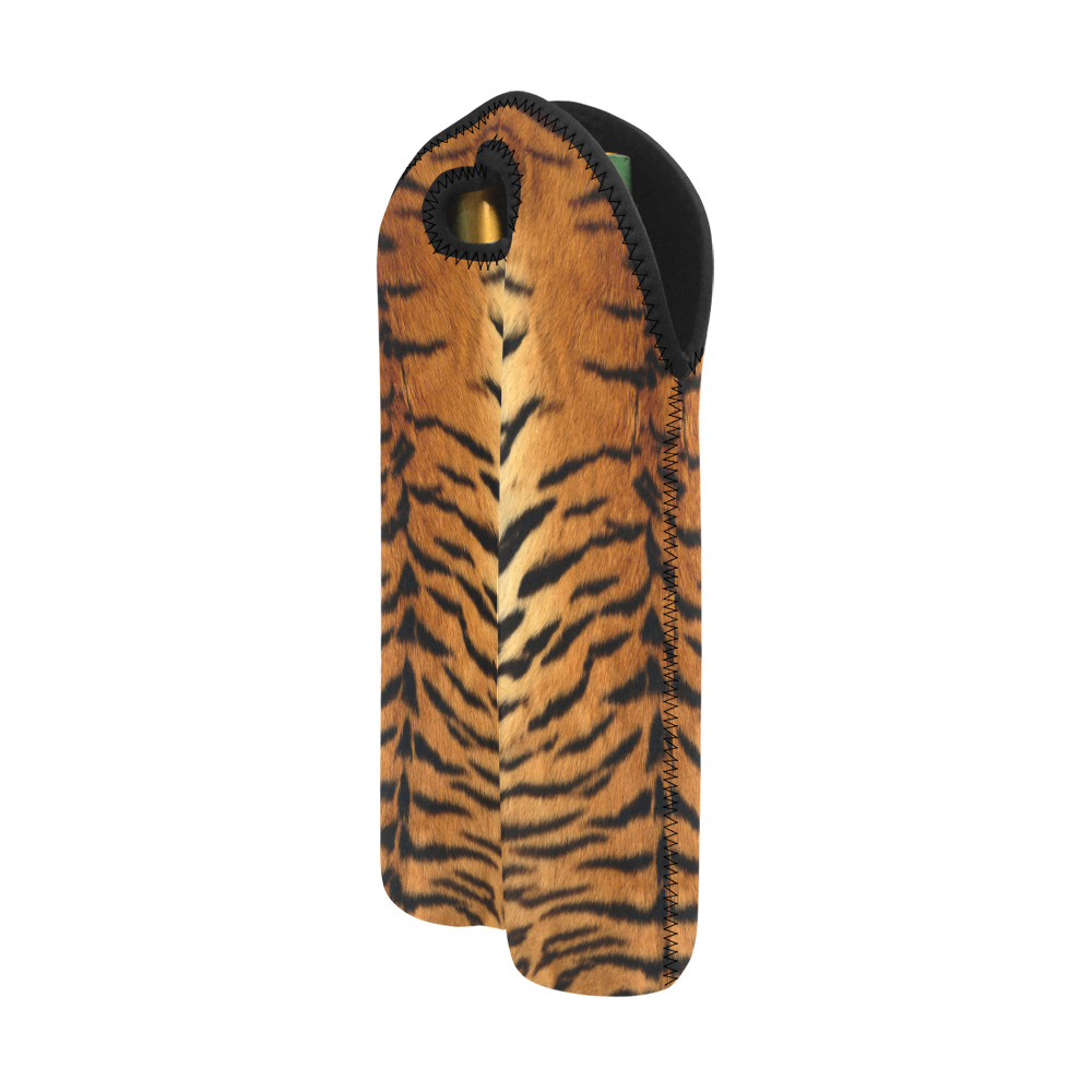 Tiger skin print 2-Bottle Neoprene Wine Bag