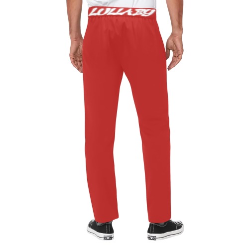 Lullaby Red Chino's Men's All Over Print Casual Trousers (Model L68)