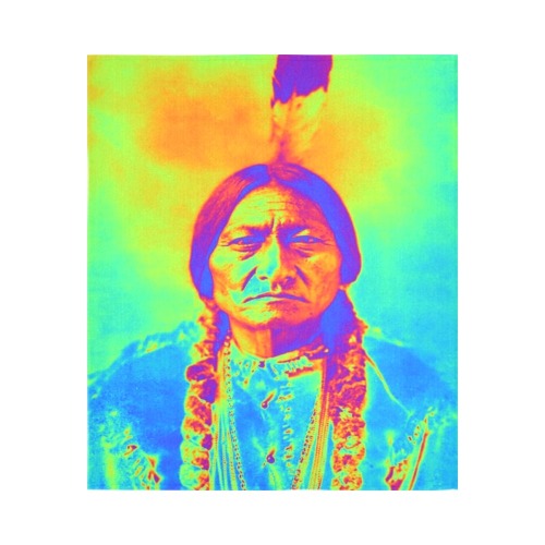 Sitting Bull Cotton Linen Wall Tapestry 51"x 60"