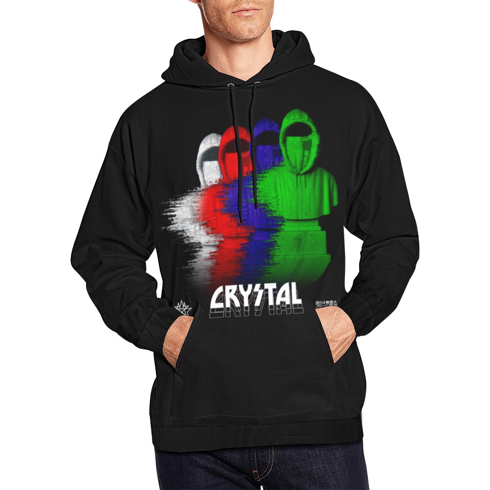 CRYSTAL text merch All Over Print Hoodie for Men (USA Size) (Model H13)