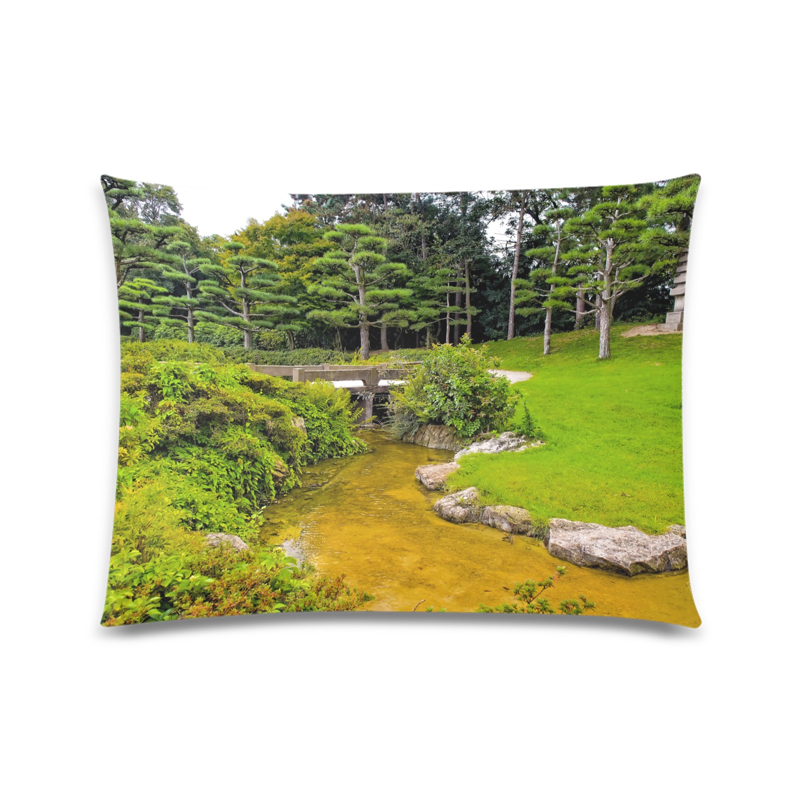 Japanese garden Custom Zippered Pillow Case 20"x26"(Twin Sides)
