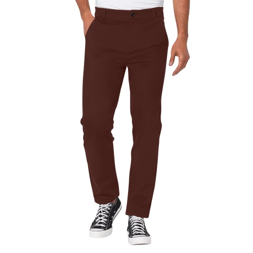 chocolate Men's All Over Print Casual Trousers (Model L68)