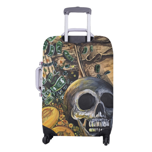 Time Is Money Luggage Cover/Medium 22"-25"