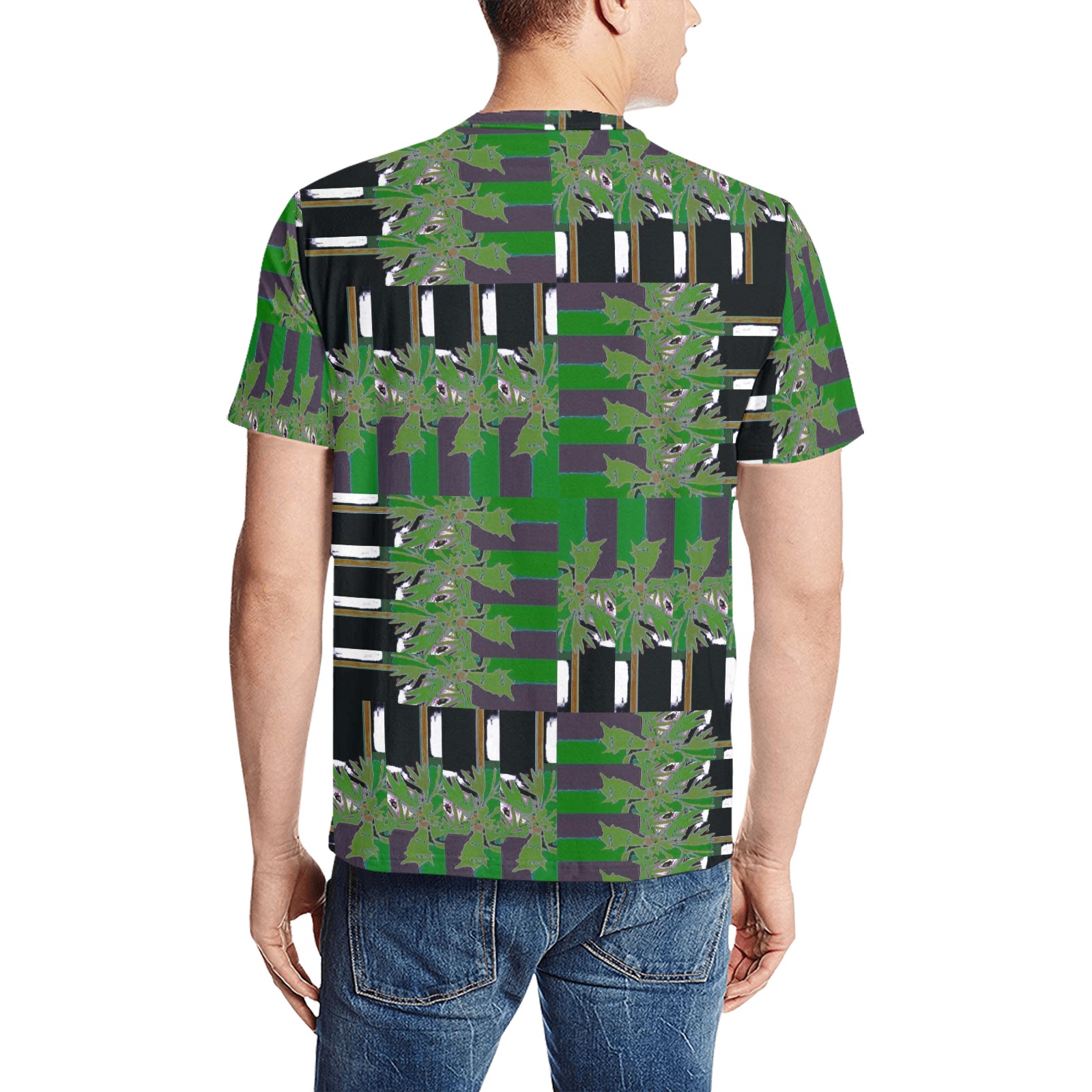 Palm 6 Men's All Over Print T-Shirt (Random Design Neck) (Model T63)