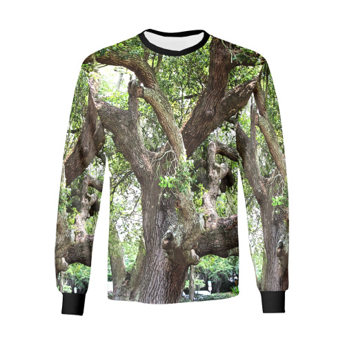 Oak Tree In The Park 7659 Stinson Park Jacksonville Florida Men's All Over Print Long Sleeve T-shirt (Model T51)