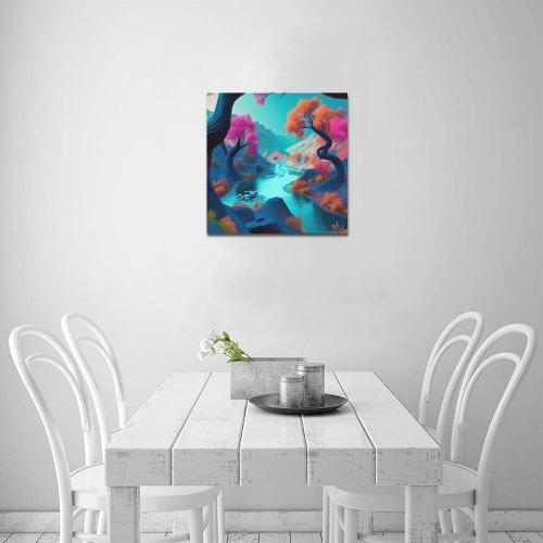 psychedelic landscape 17 Upgraded Canvas Print 16"x16"
