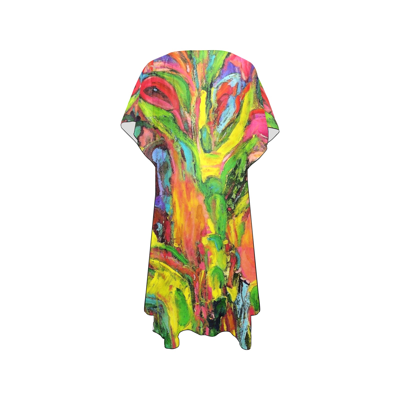 African Tree Collection Mid-Length Side Slits Chiffon Cover Ups (Model H50)