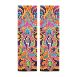 Abstract Retro Hippie Paisley Floral Door Curtain Tapestry