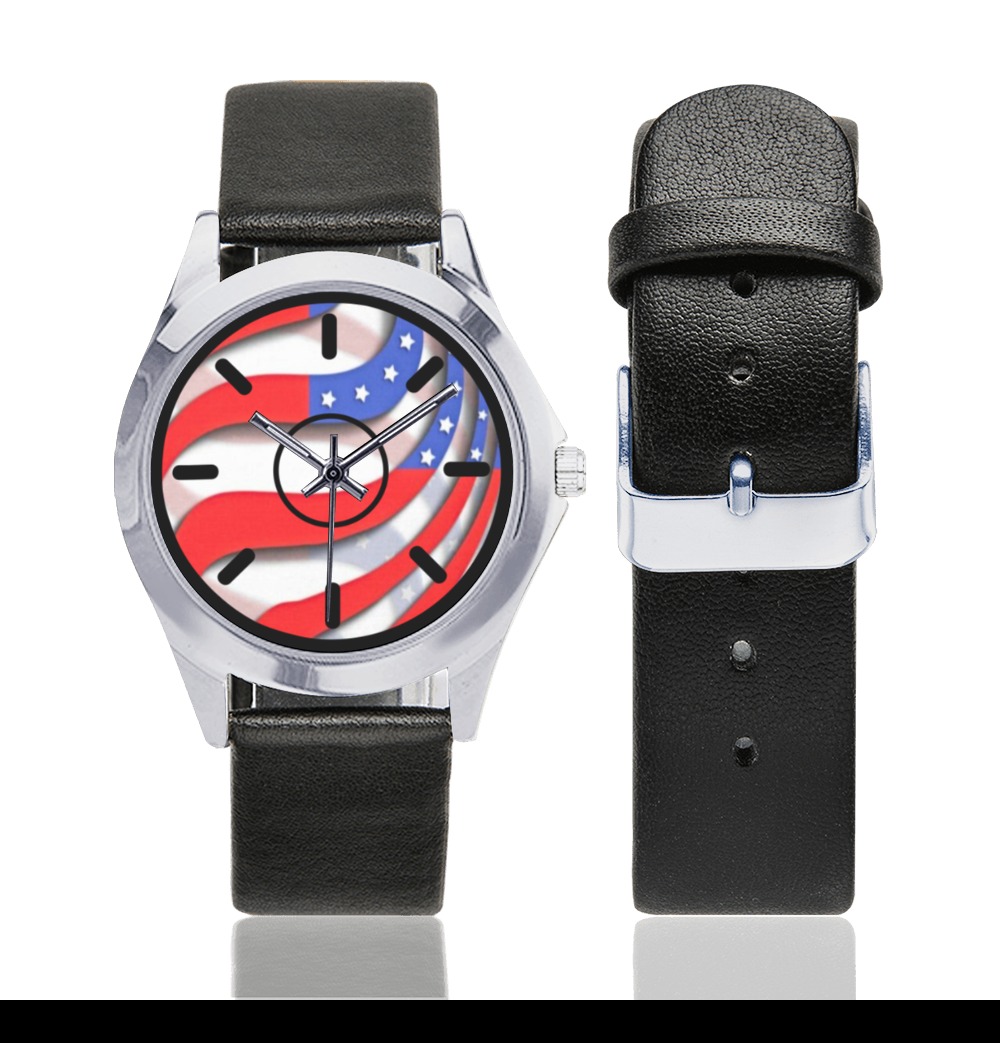 bb 7u88j Unisex Silver-Tone Round Leather Watch (Model 216)