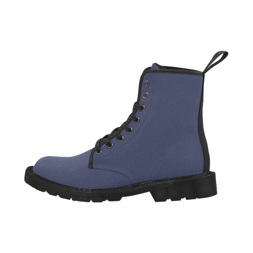 Navy blue Martin Boots for Men (Black) (Model 1203H)