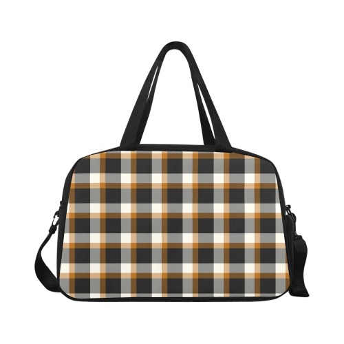 Classic Plaid (Tan) Fitness Handbag (Model 1671)