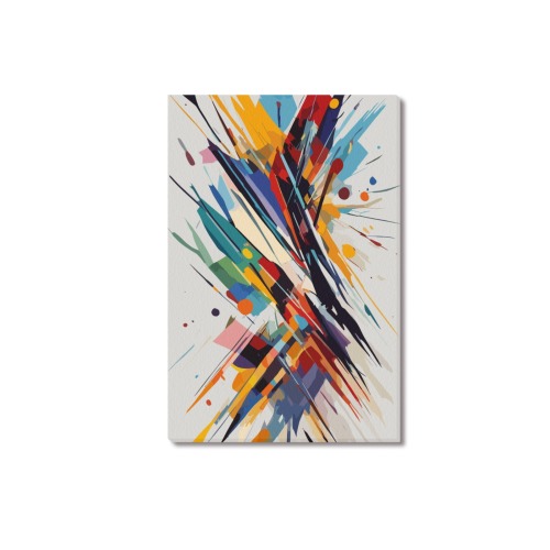 Artsy abstract art of colors on light background Upgraded Canvas Print 18"x12"