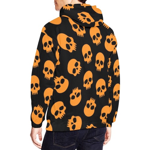 Halloween Skulls All Over Print Hoodie for Men (USA Size) (Model H13)