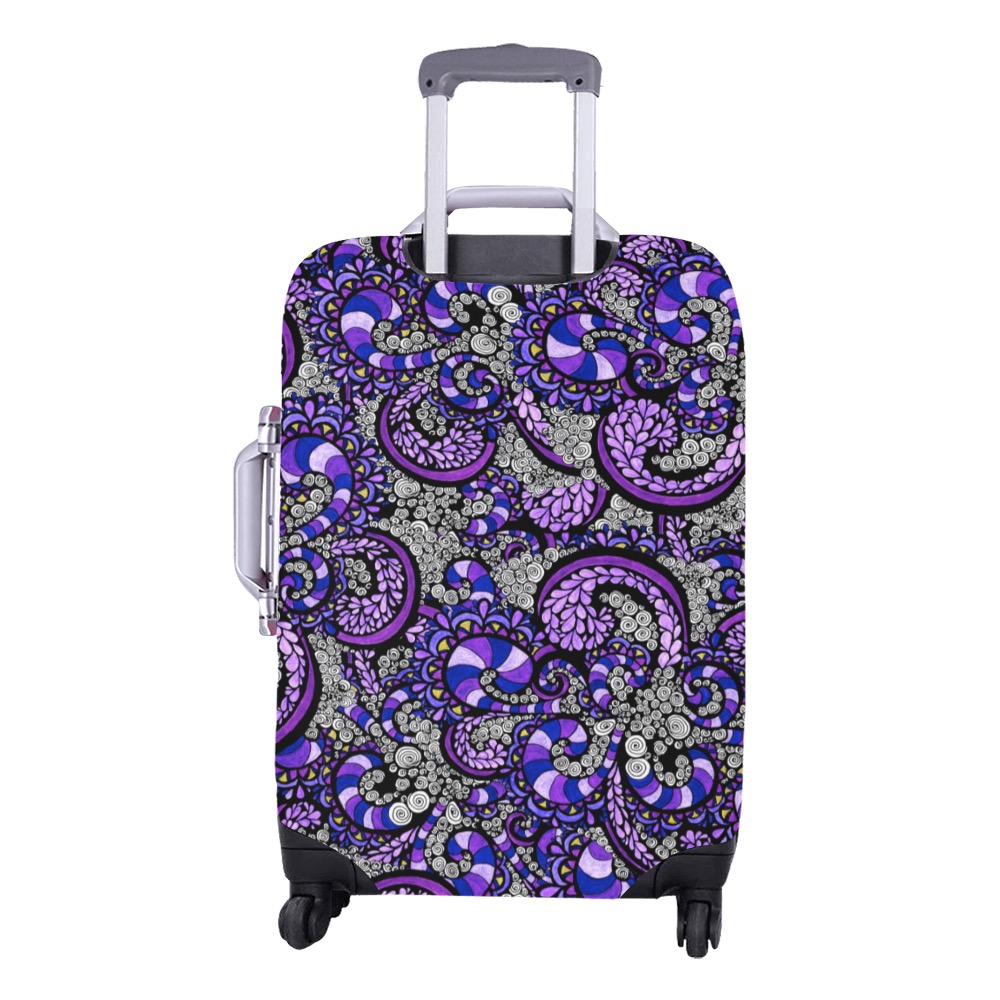 Purple Pulse Luggage Cover/Medium 22"-25"