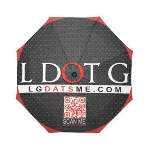 L DOT G Sticker 2 Red Auto-Foldable Umbrella (Model U04)