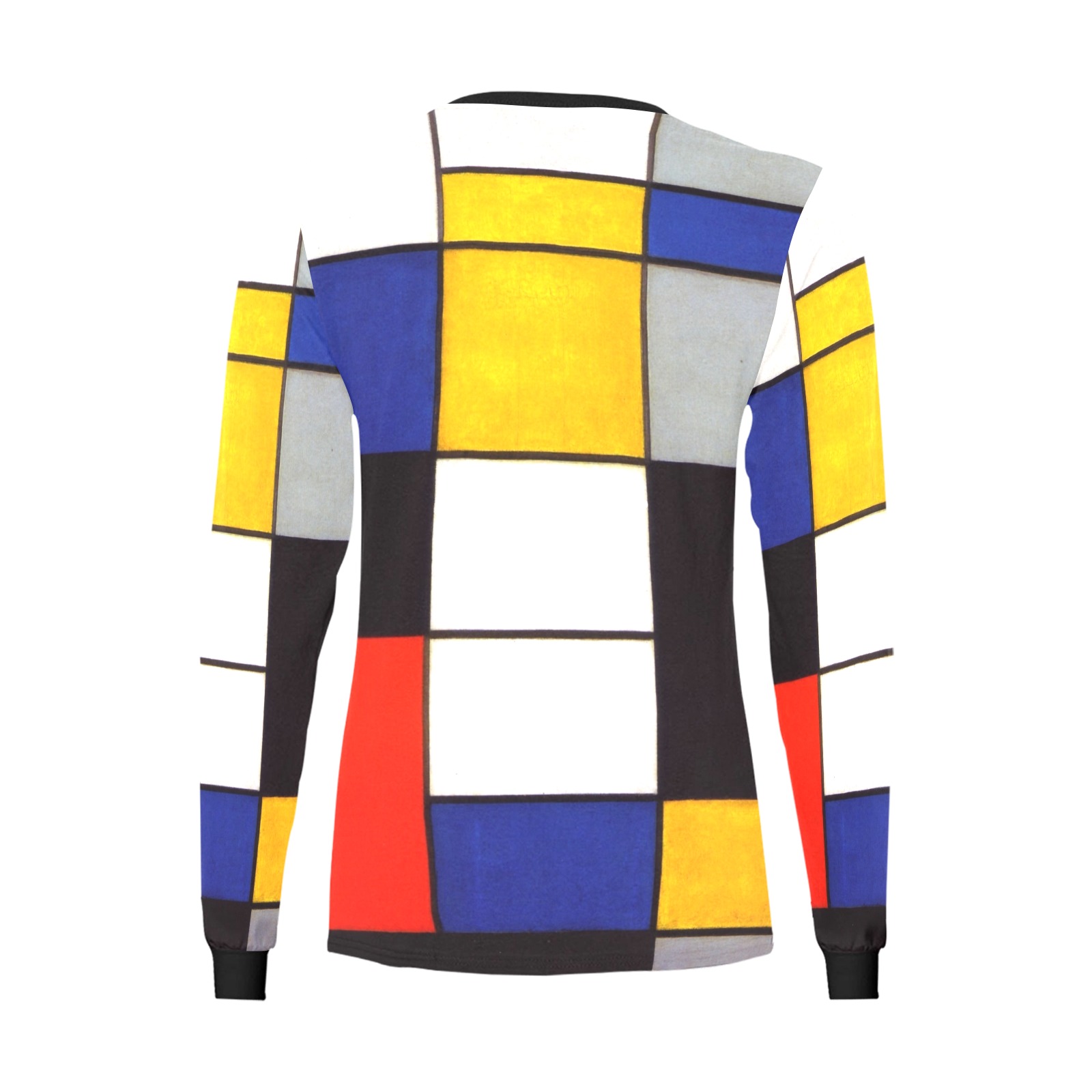 Composition A by Piet Mondrian Women's All Over Print Long Sleeve T-shirt (Model T51)