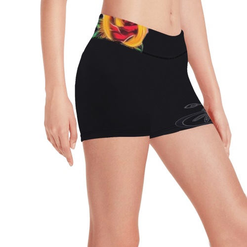 Aromatherapy Apparel Graphic Short leggings Black Women's All Over Print Short Leggings (Model L28)