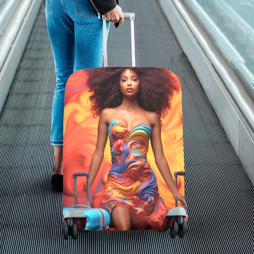 Traveling Beauty (Large) Luggage Cover/Large 26"-28"