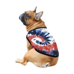 Patriotic Tie Dye All Over Print Pet Tank Top