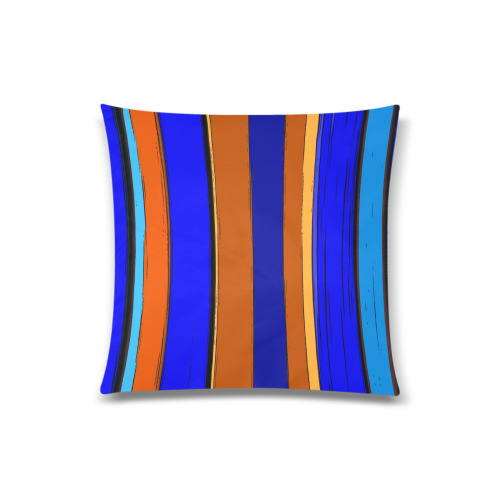 Abstract Blue And Orange 930 Custom Zippered Pillow Case 20"x20"(Twin Sides)