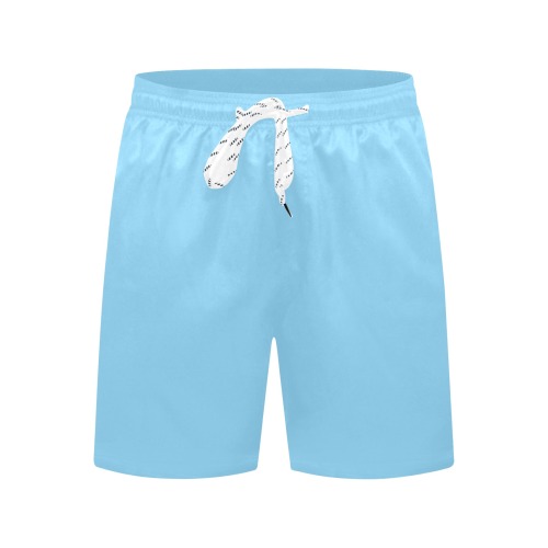 color baby blue Men's Mid-Length Beach Shorts (Model L51)
