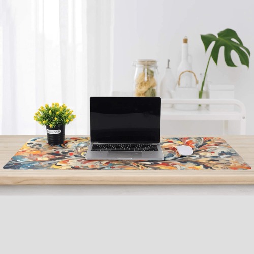 Stylish floral ornament. Beautiful colorful art Gaming Mousepad (35"x16")