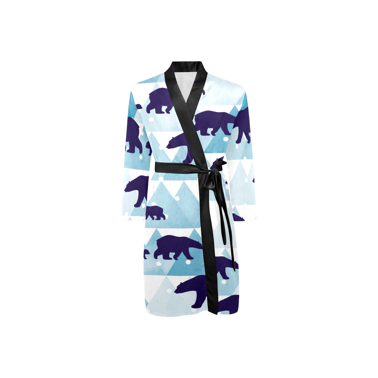 bb fdhdhh Men's Long Sleeve Belted Night Robe (Model H56)
