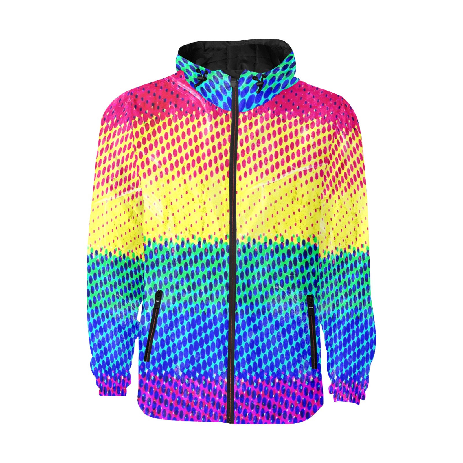 Rainbow Pride by Nico Bielow All Over Print Quilted Windbreaker for Men (Model H35)