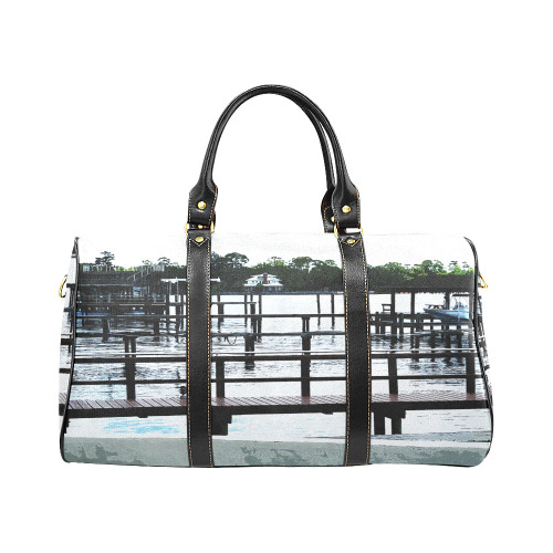 Docks On The River 7580 New Waterproof Travel Bag/Small (Model 1639)
