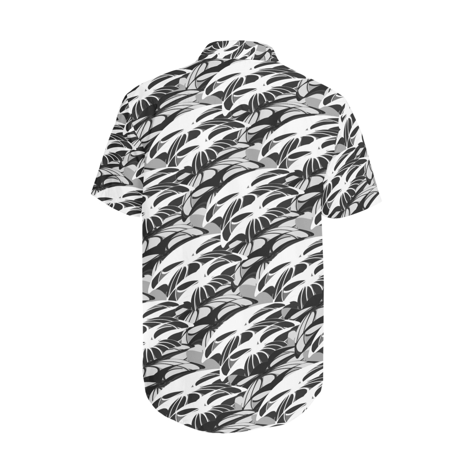 Alien Troops Pattern Men's Short Sleeve Shirt with Lapel Collar (Model T54)
