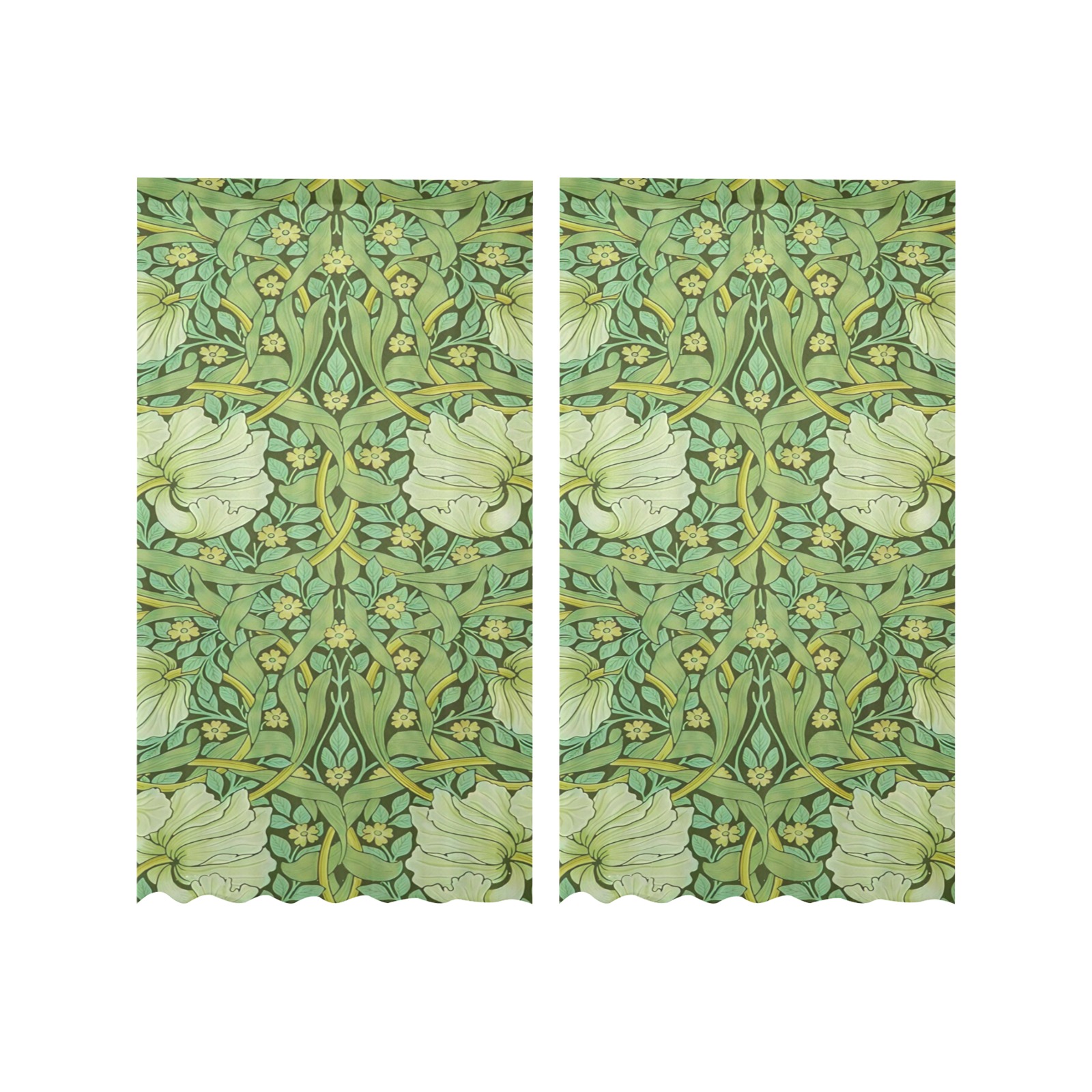 William Morris - Pimpernel Gauze Curtain 28"x63" (Two-Piece)