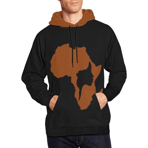 African Woman All Over Print Hoodie for Men (USA Size) (Model H13)